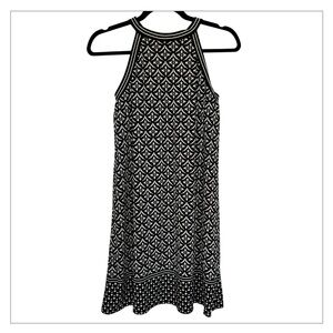 MAX STUDIO NWT! Halter Sundress Mini Black and‎ White Retro Bold Sexy Back XS